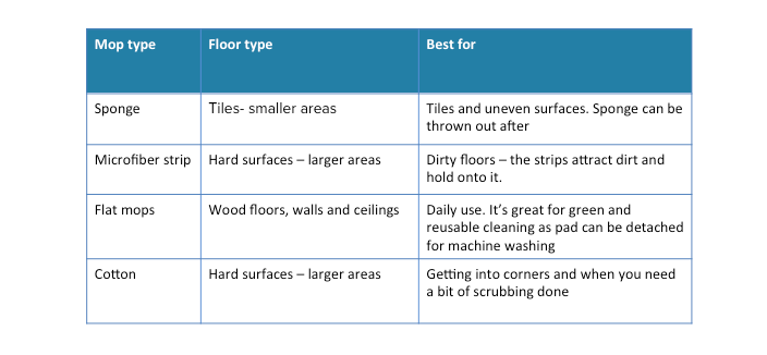 Types of mops