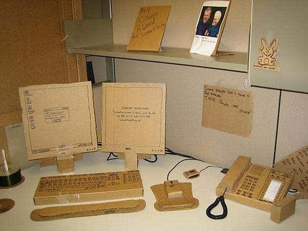 office prank cardboard