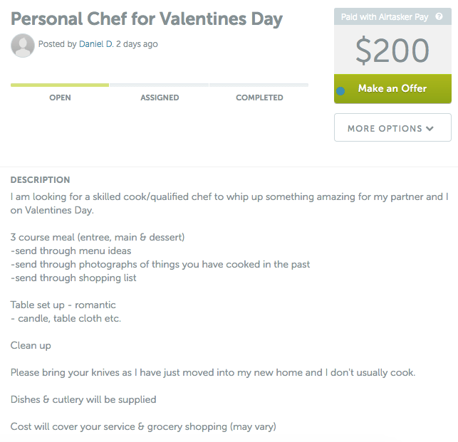Personal Chef Valentines Day