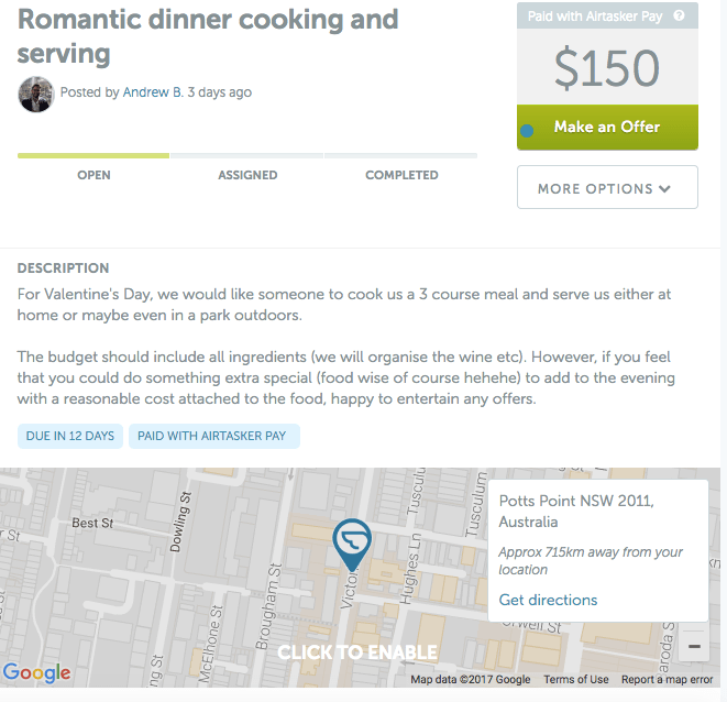 Romantic cooking and dinner serving