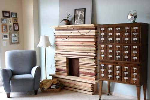 diy-stacked-wood-fireplace-mantel-1