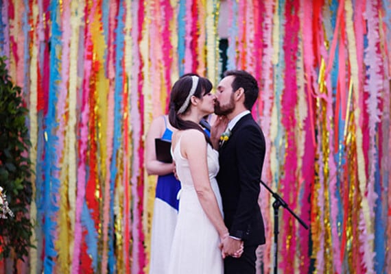 Rainbow backdrop | Airtasker wedding DIY ideas