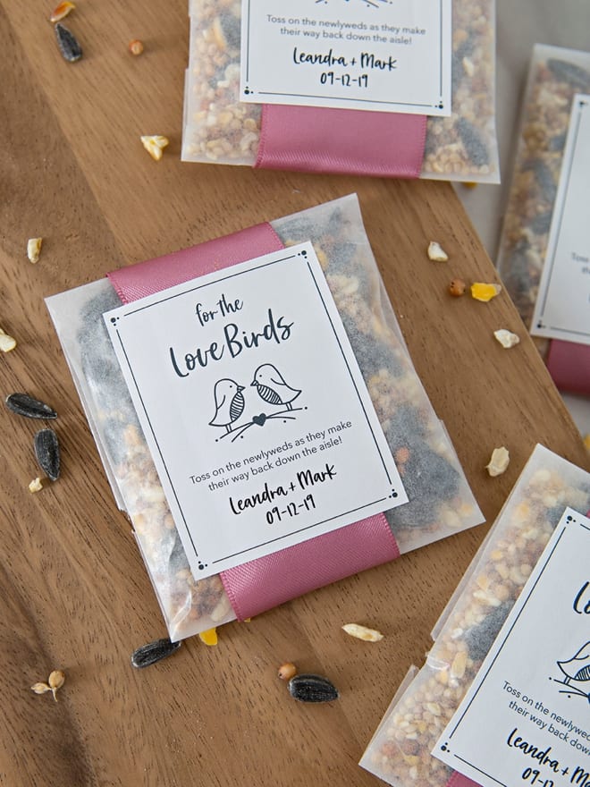 Birdseed confetti | Airtasker wedding DIY ideas