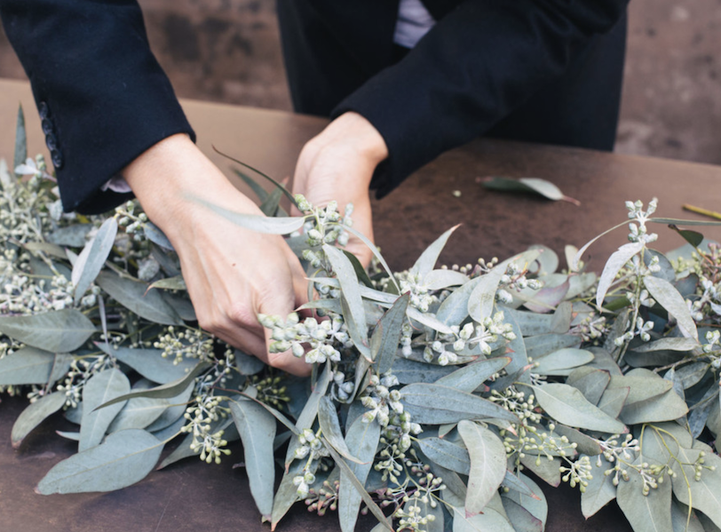 Eucalyptus table runner | Airtasker wedding DIY ideas