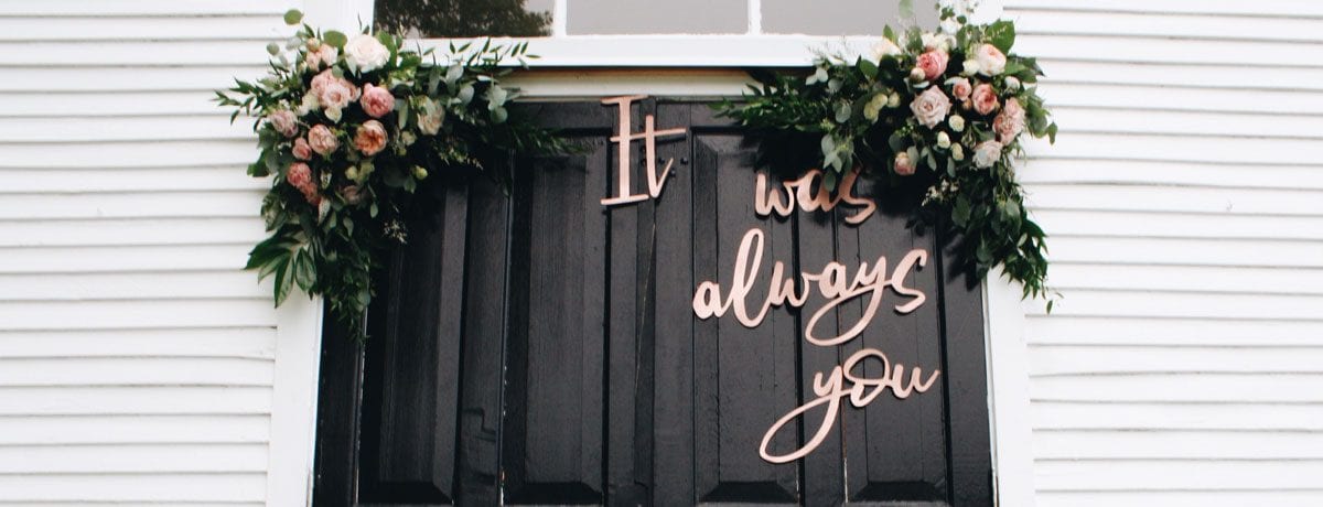 Wedding door decoration floral arch