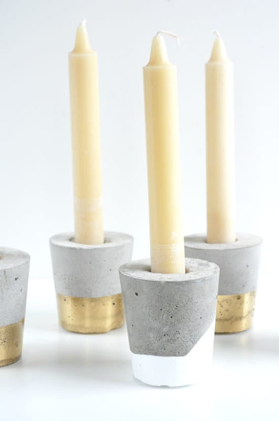 Concrete candle holders | Airtasker wedding DIY ideas