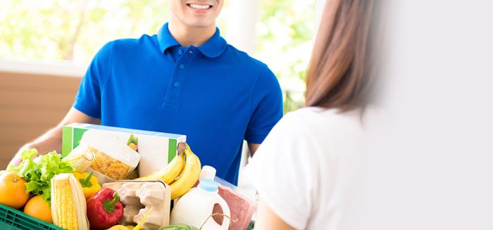 man delivering groceries