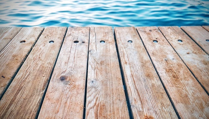 Weathered decking