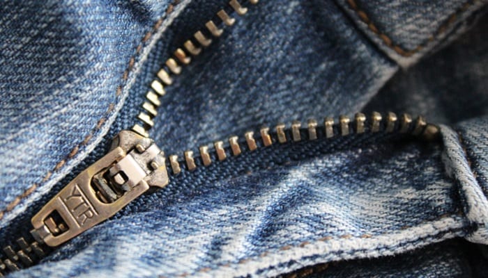 Denim zipper