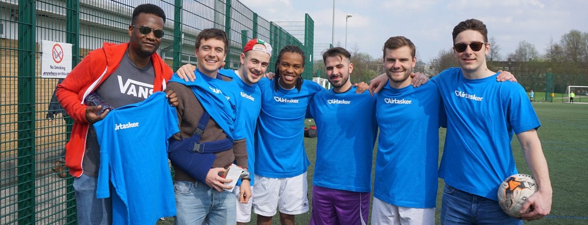 A football match with a mission for a Tasker