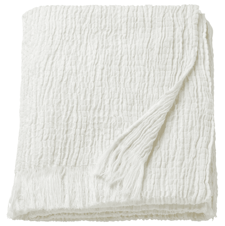 IKEA Mathea white textured throw