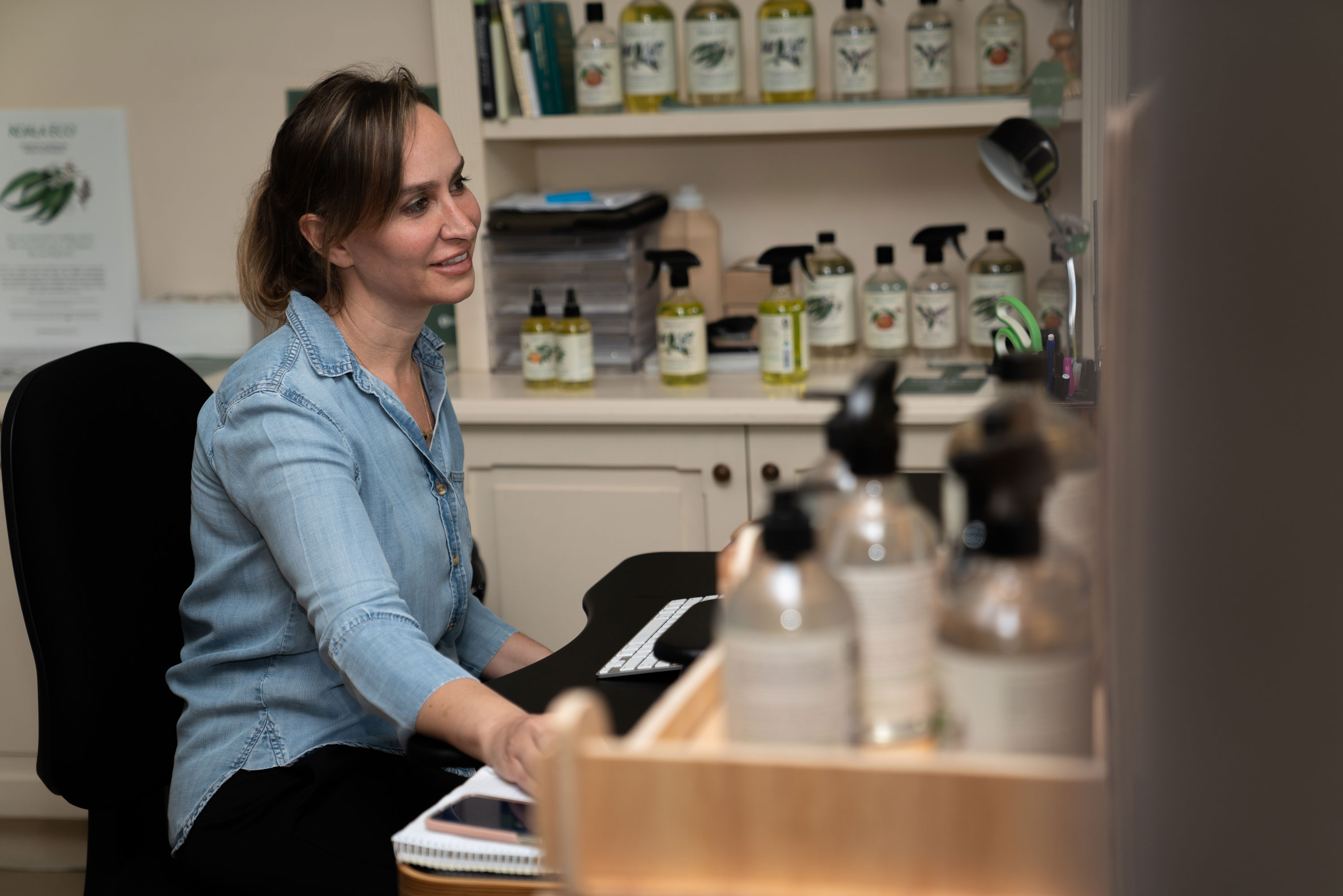 Australian start up founder Jessica of Koala Eco in studio