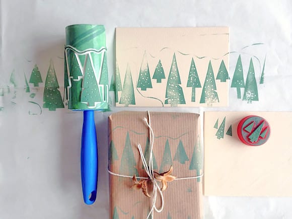 ikea lint roller hack for wrapping paper