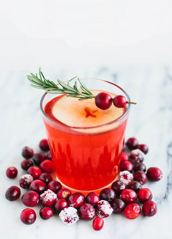 red cranberry mocktail