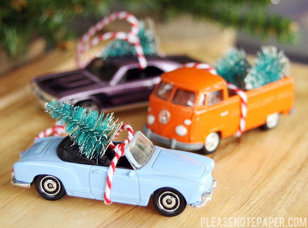 classic matchbox car Christmas ornaments