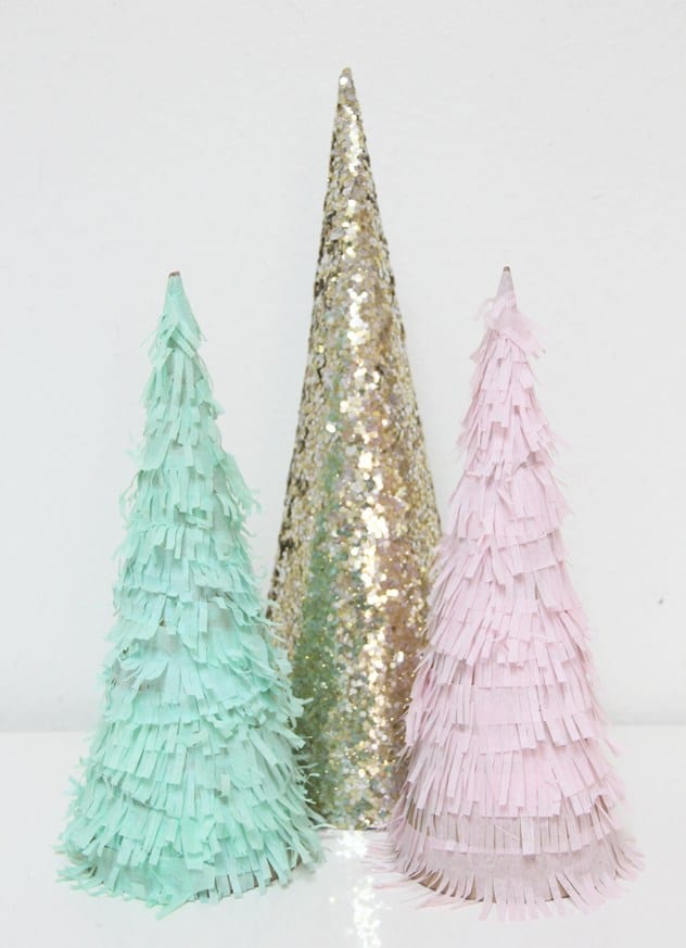 Giant Ombre Paper Cone Christmas Trees - a DIY Tutorial and How-To - Frog  Prince Paperie