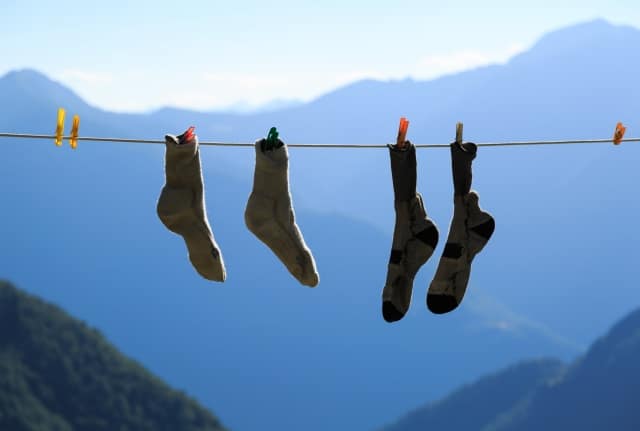 How to hang out washing - Hang your socks together
