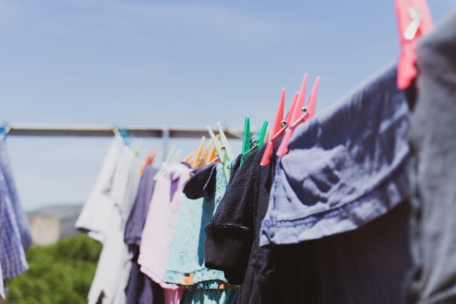 How to hang out washing - Turn clothes inside out