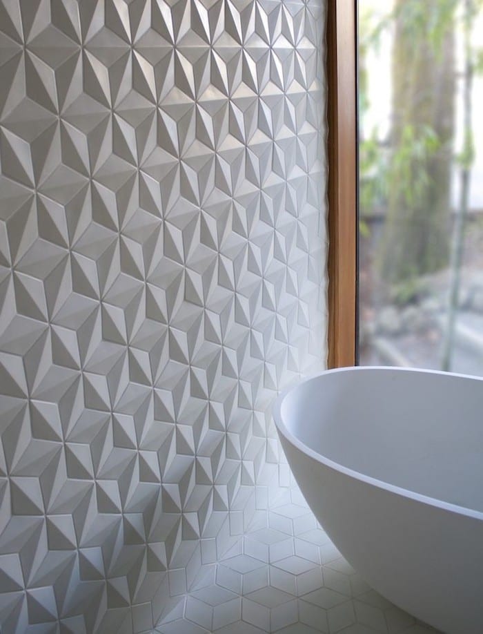 Bathroom Tile Idea Install 3d Tiles To Add Texture To Your Bathroom