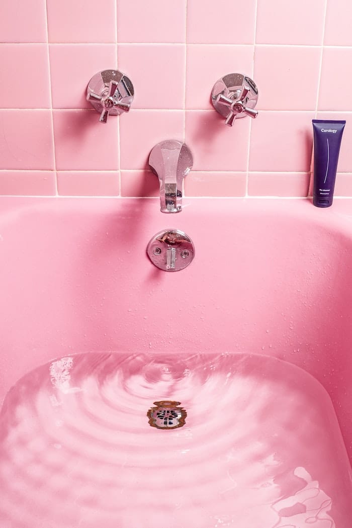 pink bathroom tiles