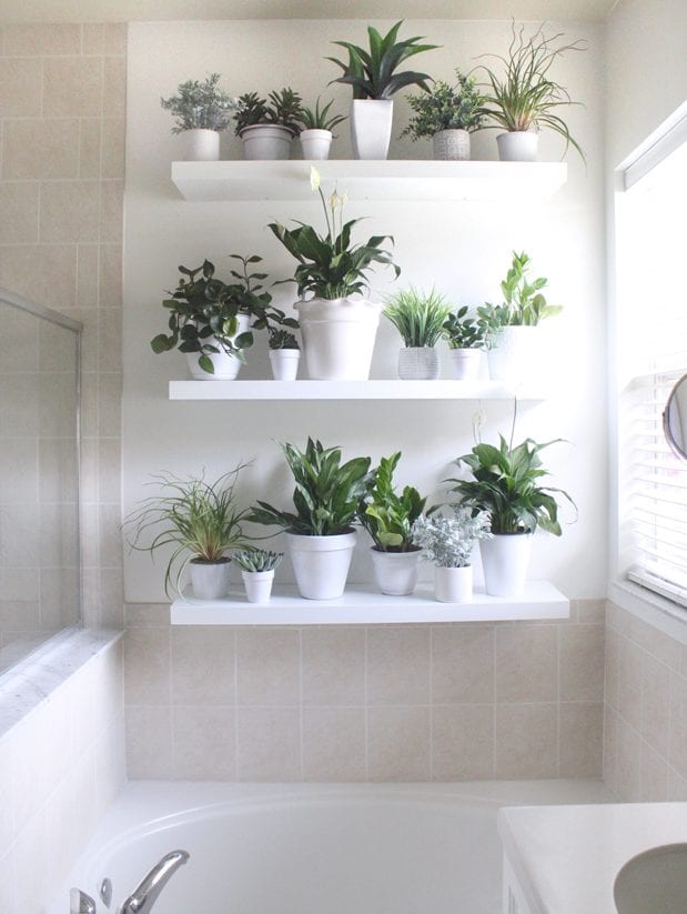 floating shelf ideas for bathroom