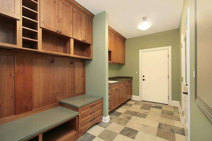 Mudroom in luxury home