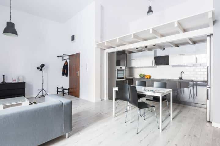 open apartment with rack mudroom