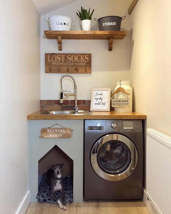 Laundry Shelves : My Six Best Laundry Room Storage Ideas Driven By Decor / Once the space was empty, we measured to ensure that a side by side washer and dryer would fit.