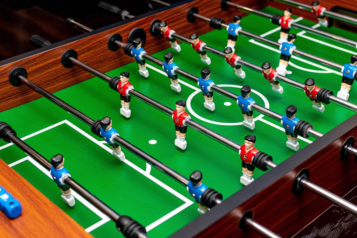 man cave foosball table