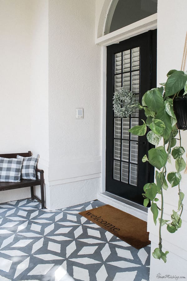 tiled front porch