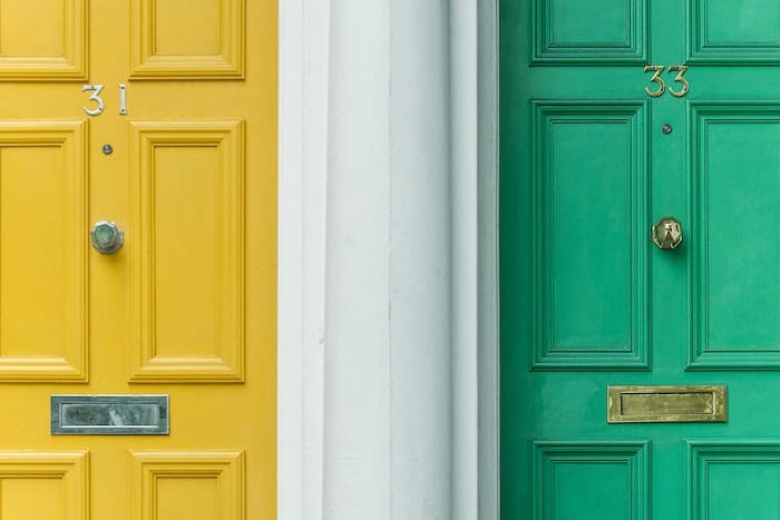 colourful front doors