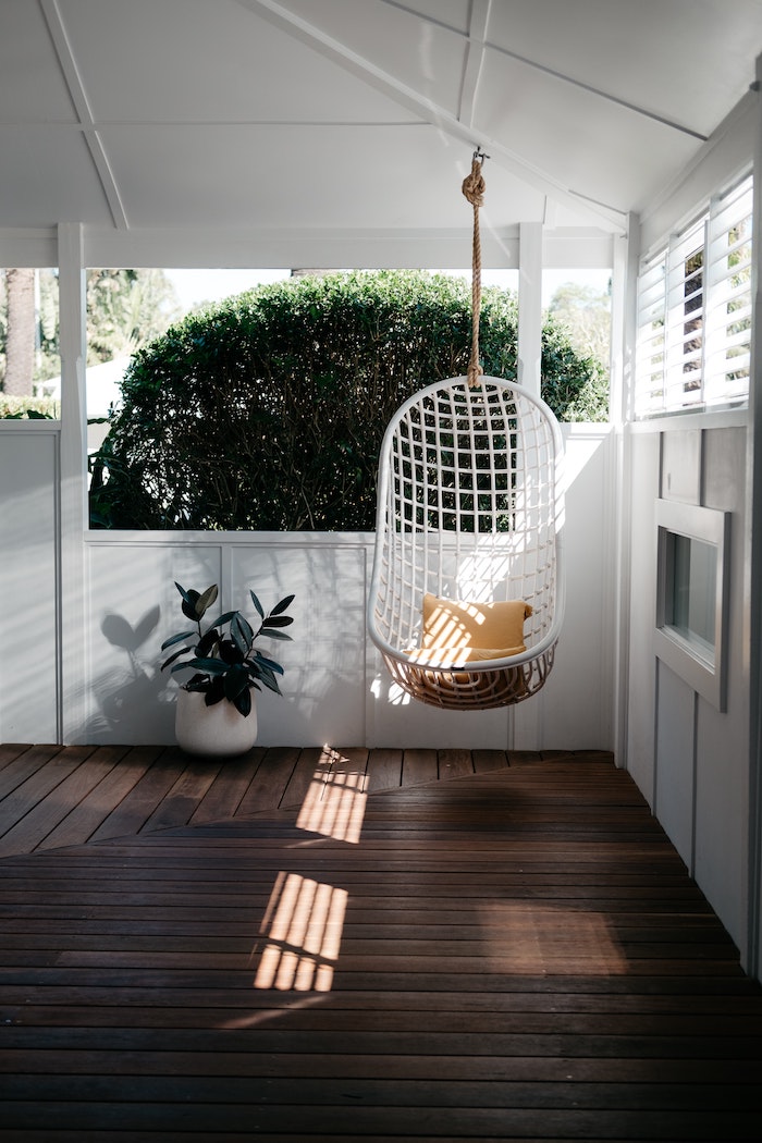 hanging chair decking ideas