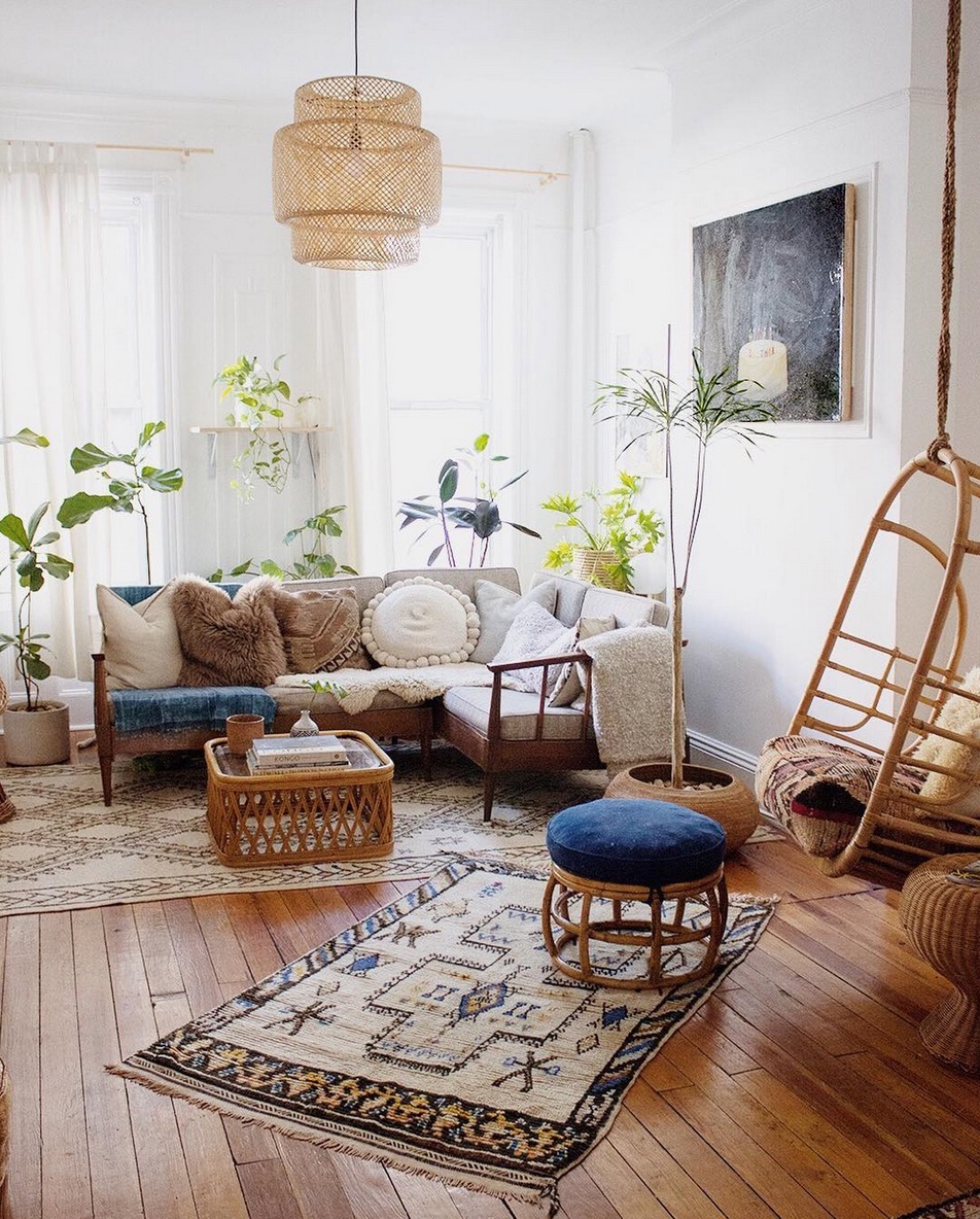 45+ Bohemian living room ideas - boho decor and style