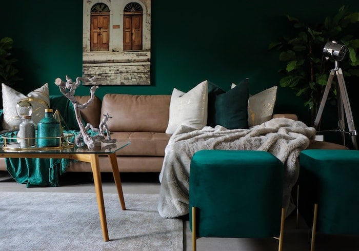 jade green living room