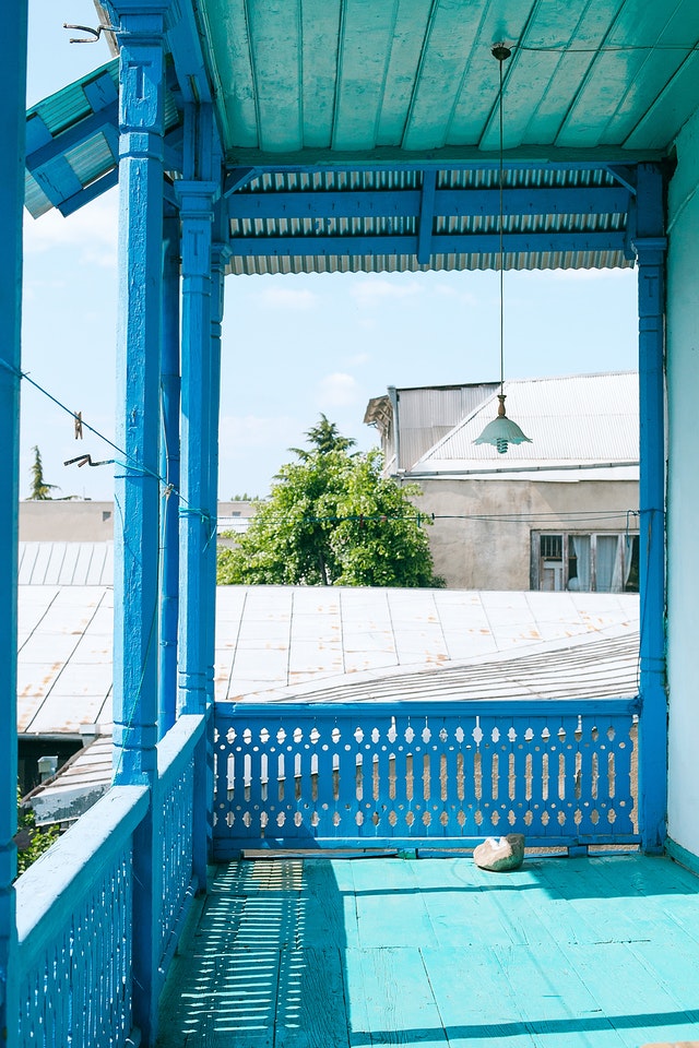 turquoise balcony