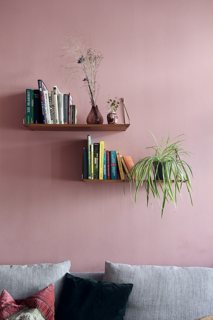 pink living room