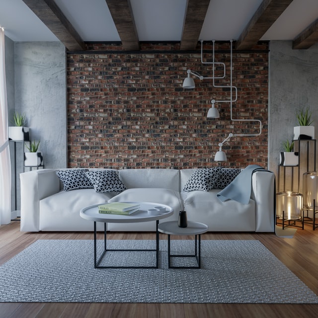 Grey rustic discount living room