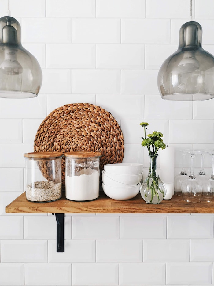 white kitchen tiles