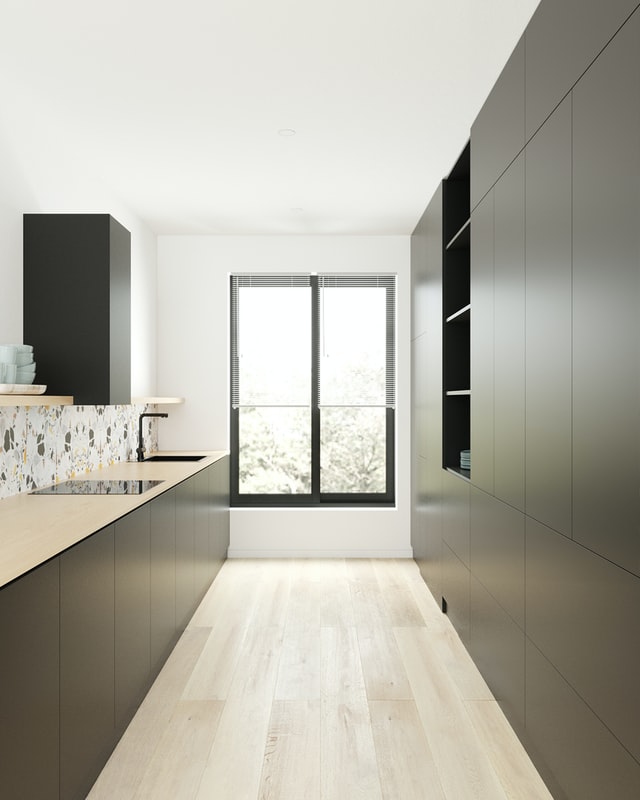 black-galley-kitchen