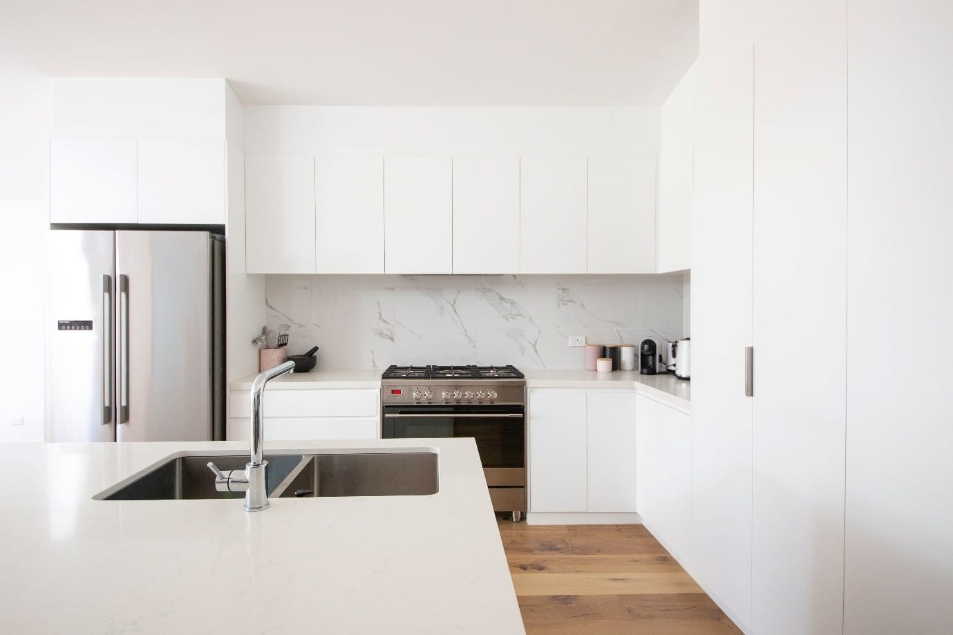 timber floor kitchen design