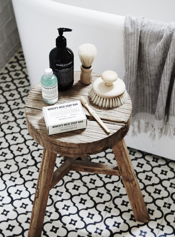 stool in bathroom