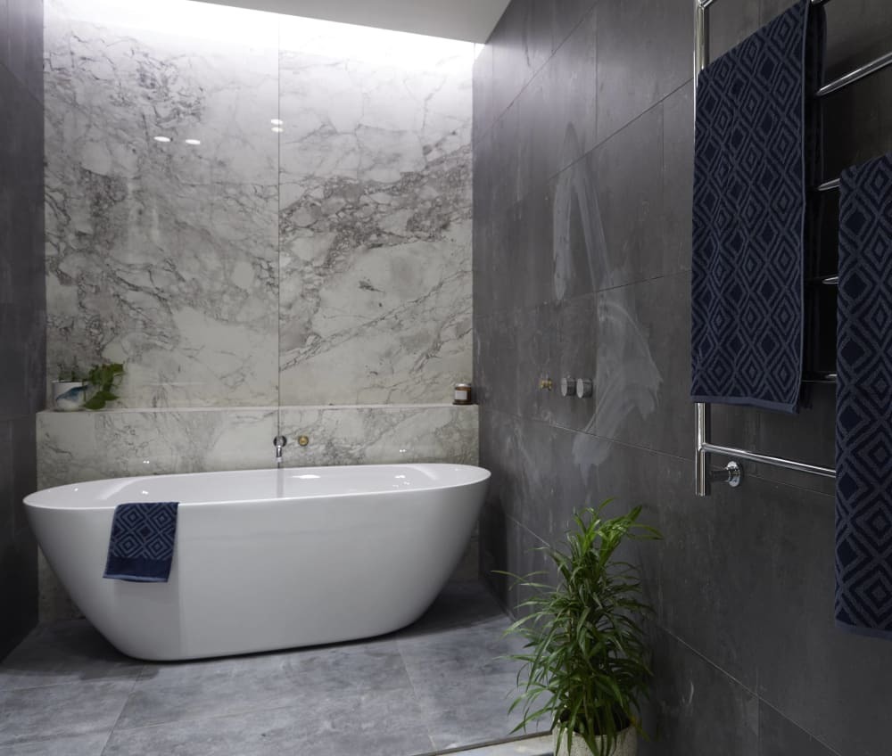 bathroom industrial marble