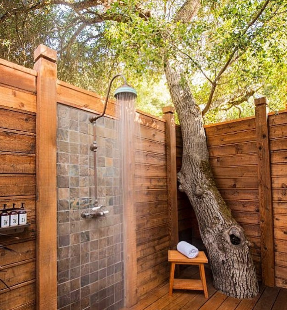 40 Outdoor Shower Ideas Timber Stone Tiled Outdoor Showers 