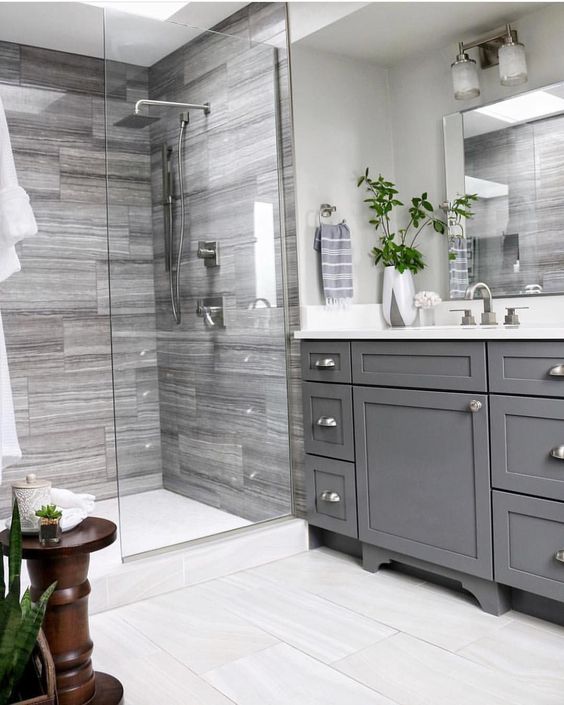 40 Grey Bathroom Ideas Grey And White Bathrooms Grey Bathroom Tiles