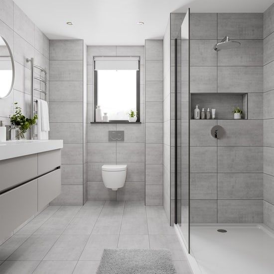 40 Grey Bathroom Ideas Grey And White Bathrooms Grey Bathroom Tiles