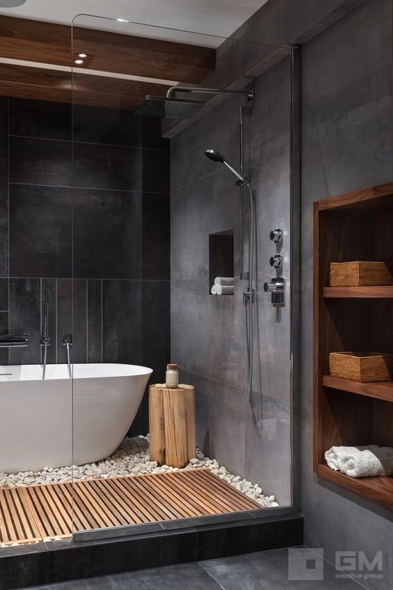 38 Dark Bathroom Ideas Industrial Inner City Modern And More - Tiny Dark Bathroom Ideas