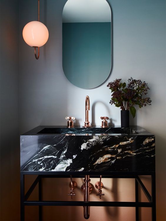 dark marble perfect for dark bathrooms
