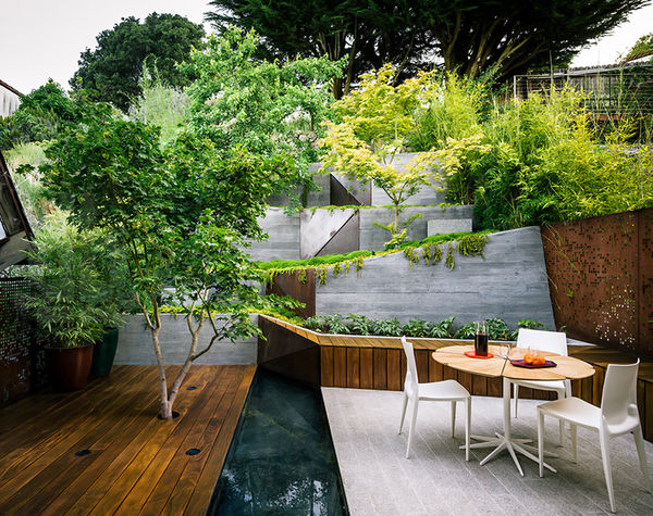 contemporary terraced garden