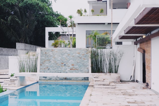 hamptons style pool landscaping