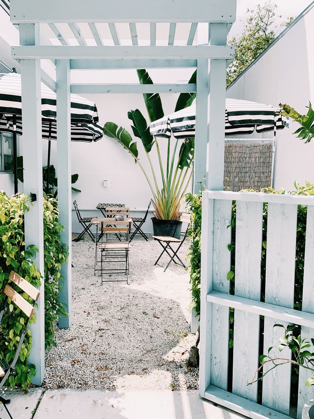 coastal style pergola